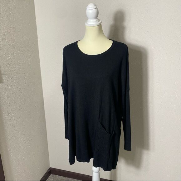 Altar'd State Black Knit Scoop Neck Sweater/Tunic Women's Size M/L - Picture 11 of 15